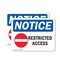 Signmission Restricted Access OSHA Notice Sign, Plastic, 14in W x 10in L, 2PK OS-2PACK-NS-P-1014-L-18072 - alternate 1